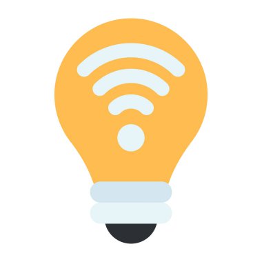 Akıllı ampulün modern tasarım simgesi