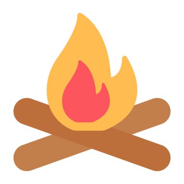 Düzenlenebilir bir kamp ateşi tasarımı simgesi