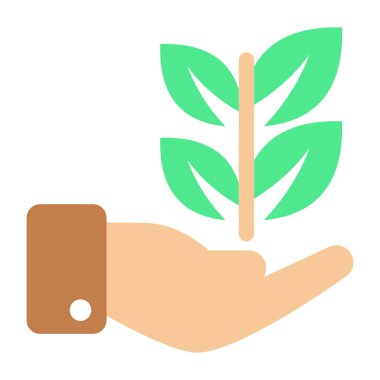 Doğa bakımının düz tasarım simgesi