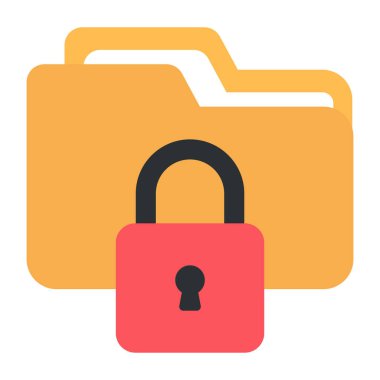 Dokümanlu asma kilit, kilitli dizinin simgesi