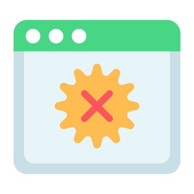 Yanlış web sitesinin mükemmel tasarım simgesi