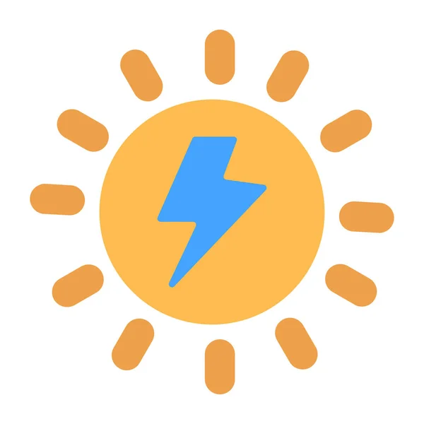Sun Bolt Concept Solar Power — Stock Vector
