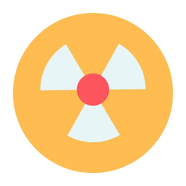 Trendige Design Ikone Der Radioaktiven Zeichen — Stockvektor