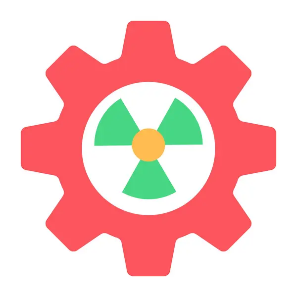 Trendige Design Ikone Der Radioaktiven Zeichen — Stockvektor