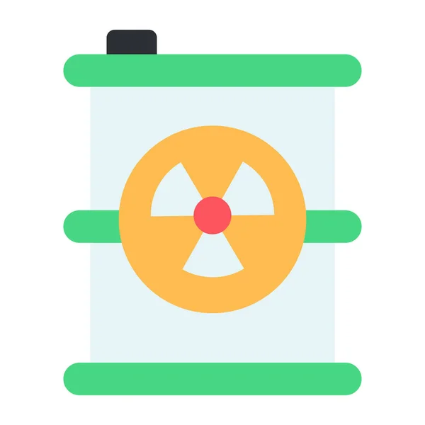 Icon Design Nuclear Waste Barrel — Stock Vector