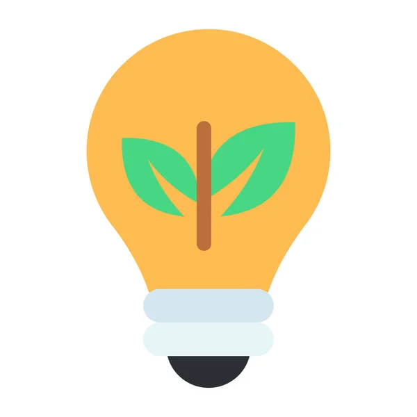 Icono Diseño Perfecto Eco Luz — Vector de stock