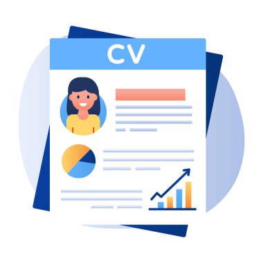 CV 'nin yaratıcı tasarım simgesi