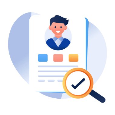 Arama özgeçmişinin eşsiz bir tasarım simgesi