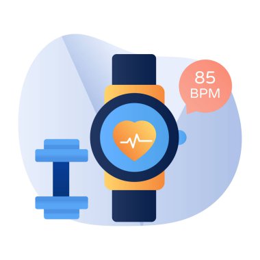 Fitness izleyicisinin son moda vektör tasarımı