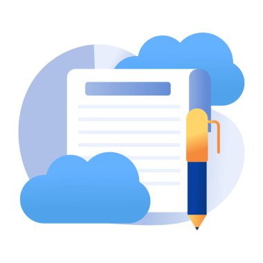 Bulut günlüğünün vektör tasarımı