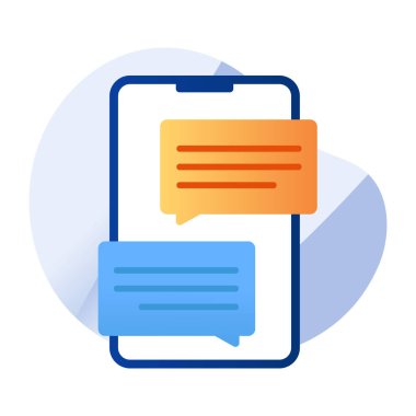 Mobil sohbetin yaratıcı tasarım simgesi