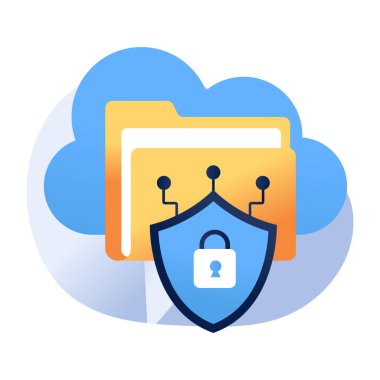 Kilitli dizin simgesi, düzenlenebilir vektör