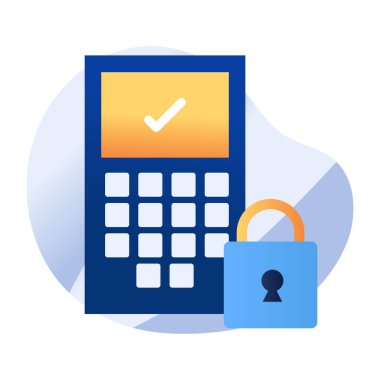 Kilitli aygıt simgesi yaratıcı tasarımda