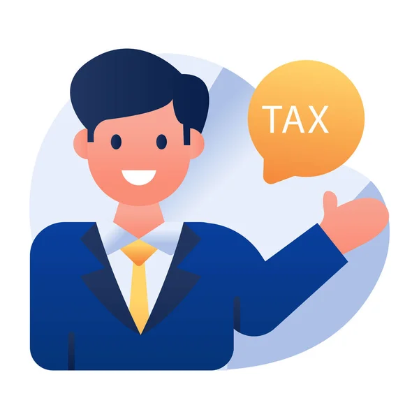 Editable Design Icon Tax Consultant — Stock Vector