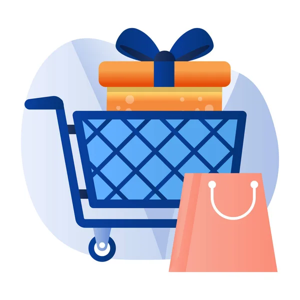 Trendy Design Icon Mobile Shopping — Stock Vector