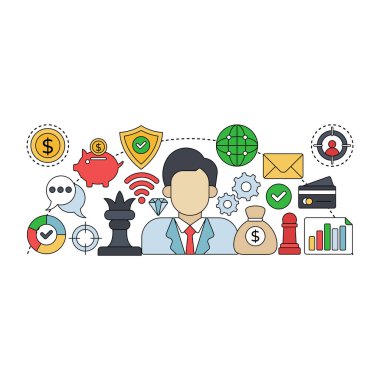 İş ve finans kavramı illüstrasyonu 