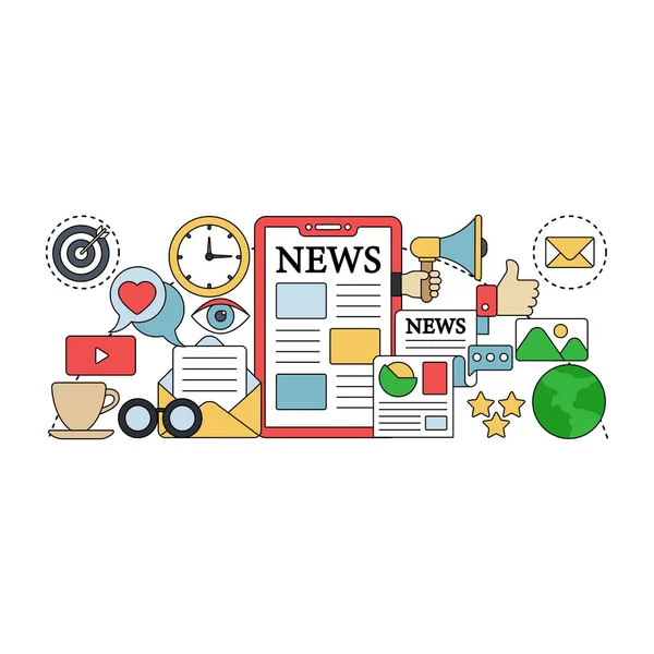 Premium Descargar Ilustración Noticias — Vector de stock