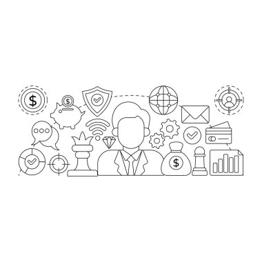 İş ve finans kavramı illüstrasyonu 