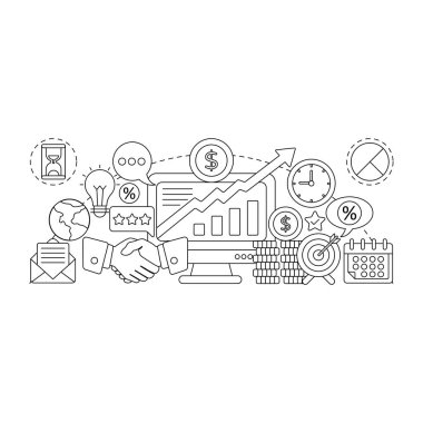 Çevrimiçi veri analizi çizimi, düzenlenebilir vektör