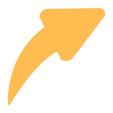 Mükemmel bir ok tasarım simgesi 