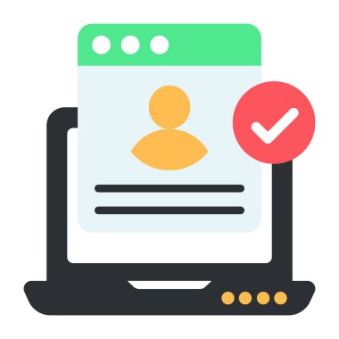 Doğrulanmış hesabın trend vektör tasarımı