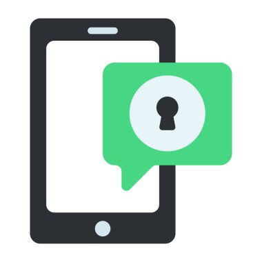 Güvenli mobil sohbet için düzenlenebilir tasarım simgesi