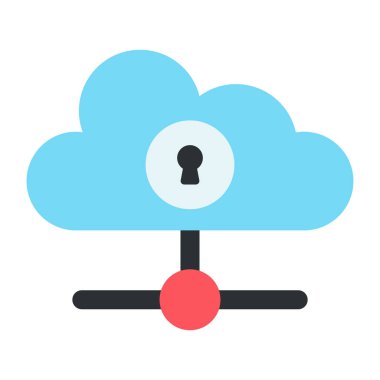 Güvenli bulutun yaratıcı tasarım simgesi