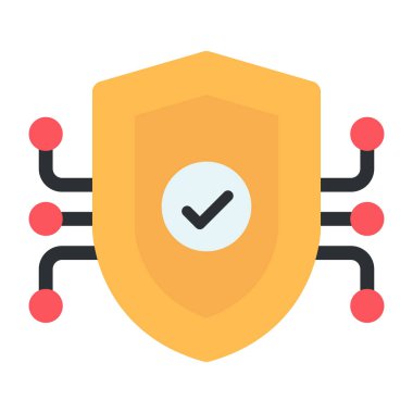 Ağ güvenliğinin göz alıcı tasarım simgesi