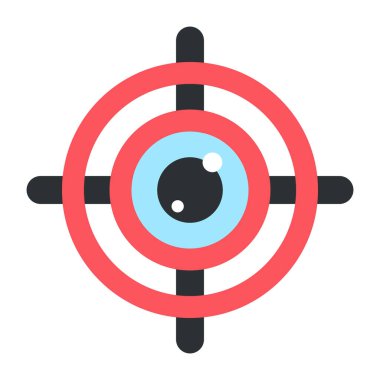 Hedef izleme simgesi, düzenlenebilir vektör