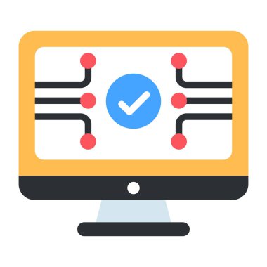 Doğrulanmış sistemin modern tasarım simgesi