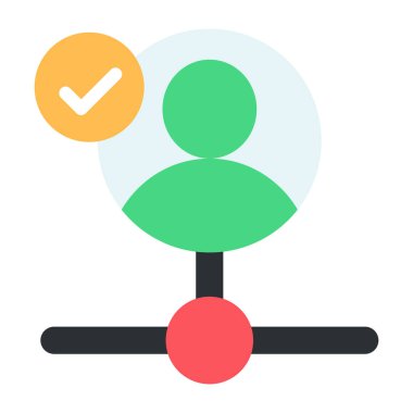 Ağ kullanıcı simgesi, düzenlenebilir vektör