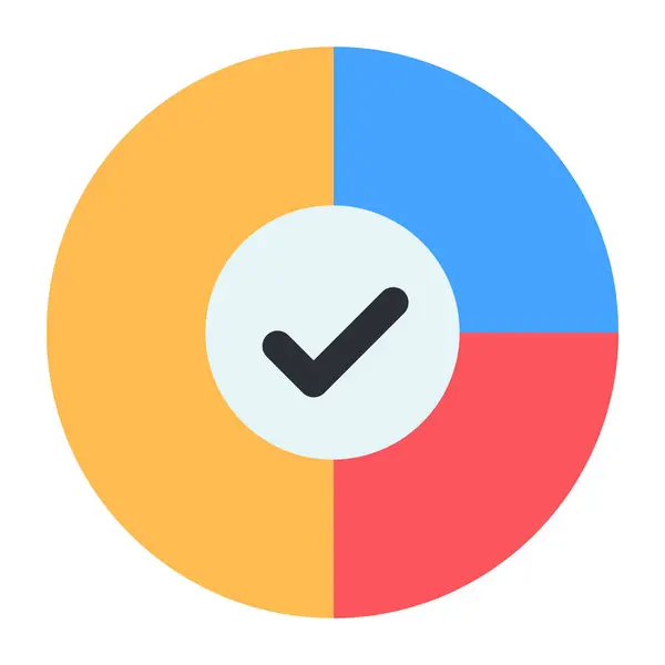 Icono Diseño Perfecto Gráfico Circular — Vector de stock