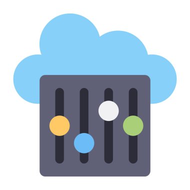 Bulut eşitleyicisinin düzenlenebilir tasarım simgesi