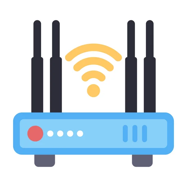 Idealna Ikona Wzornictwa Routera Wifi — Wektor stockowy