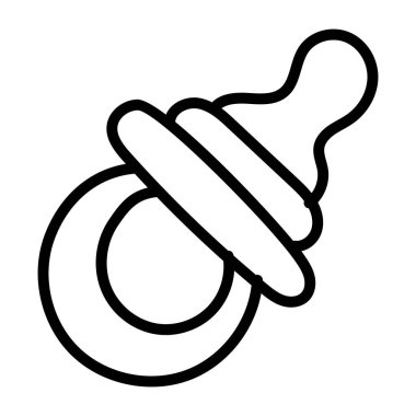 Bebek kauçuğu simgesi, emziğin vektör tasarımı