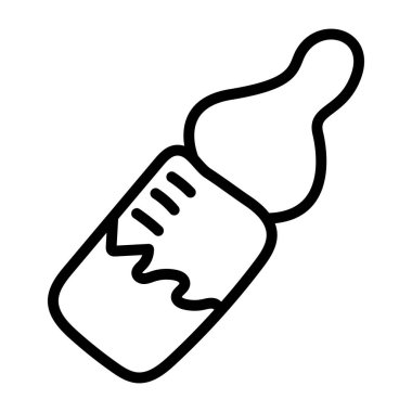 Bebek beslenme şişesi simgesi, düzenlenebilir vektör