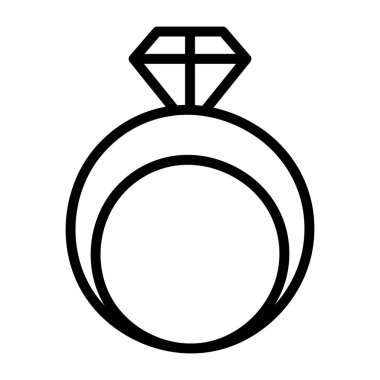 Güzel bir elmas yüzük ikonu