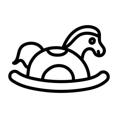 Sallanan atın moda tasarım ikonu