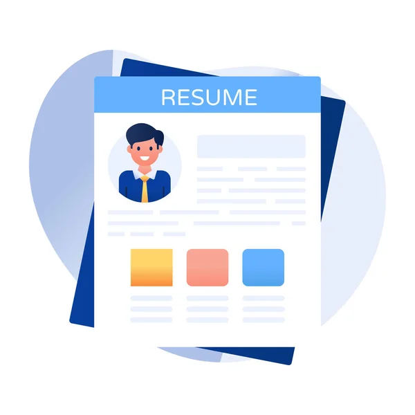 Une Icône Curriculum Vitae — Image vectorielle