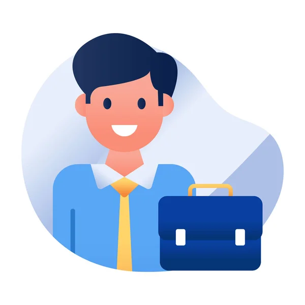 Icono Diseño Plano Hombre Negocios — Vector de stock