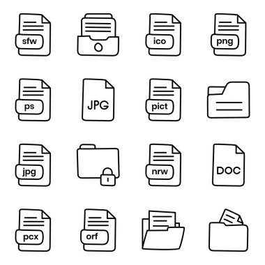 Harika bir dizin simgeleri paketi oluşturduk. Bu doğrusal simgeler kullanılabilir ve düzenlenebilir..