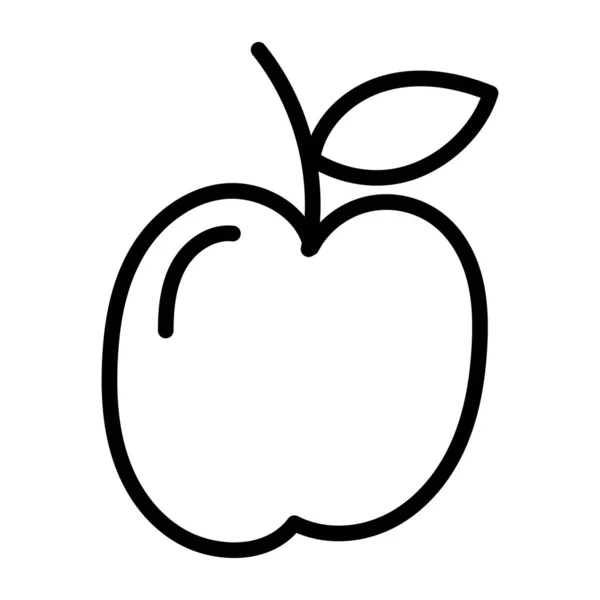Ikona Świeżych Owoców Jabłka — Wektor stockowy