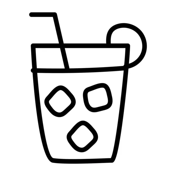 Icono Diseño Moda Vaso Bebida — Vector de stock