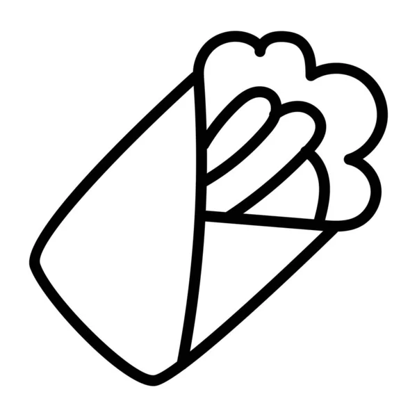 Une Icône Savoureuse Shawarma — Image vectorielle