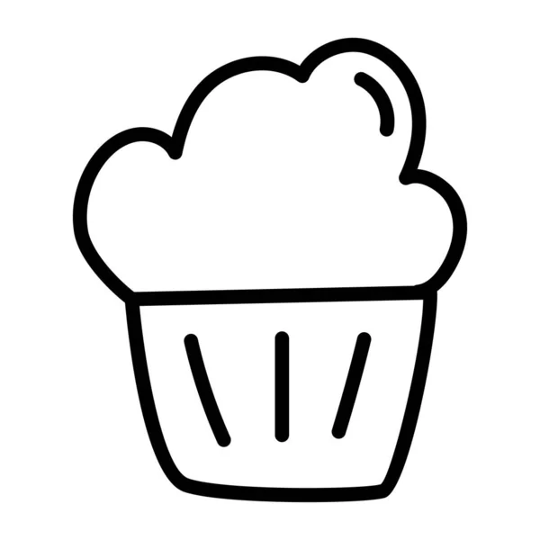 Une Icône Conception Modifiable Cupcake — Image vectorielle