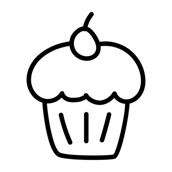 Eine Editierbare Design Ikone Des Cupcake — Stockvektor