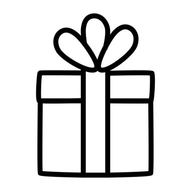 Hediye kutusunun mükemmel tasarım simgesi