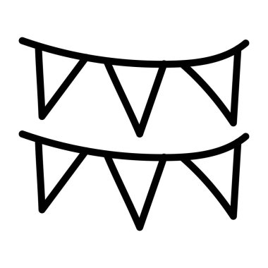 Dekor aksesuar ikonu, çelenklerin doğrusal tasarımı