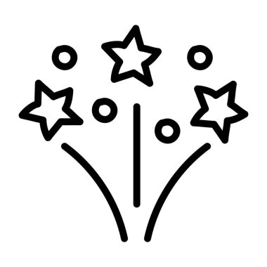 Havai fişeklerin güzel bir tasarım simgesi 