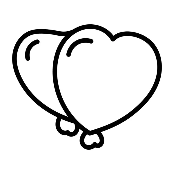 Modern Design Icon Heart Balloon — Stock Vector